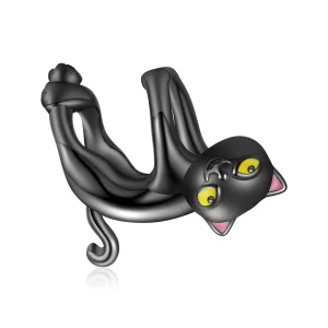 (bilde for) Pandora Style Cute Black Cat Charm - BSC520