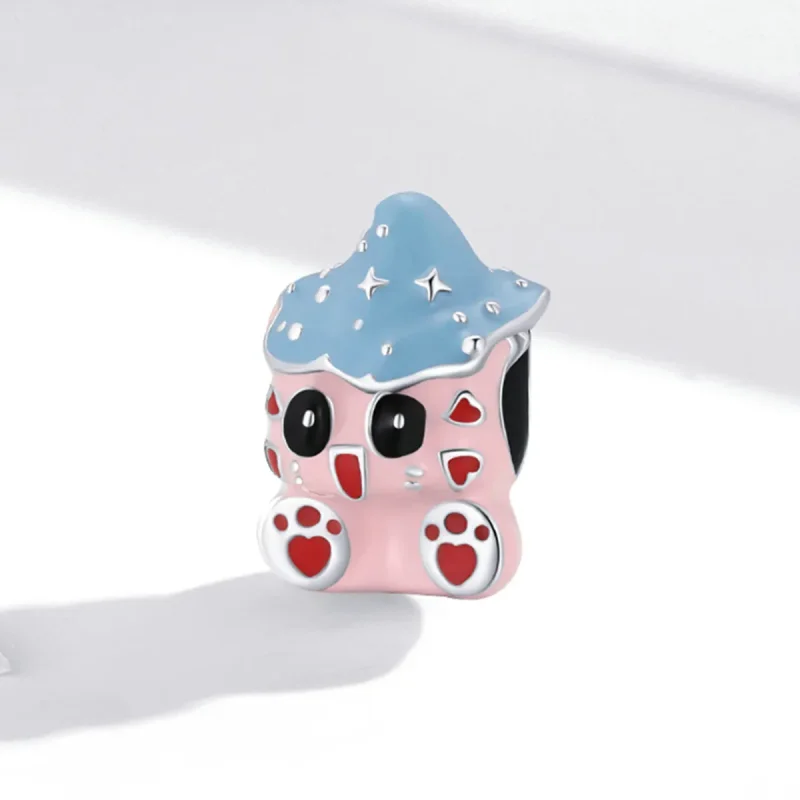 (bilde for) Pandora Style Cute Cat Doll Charm - SCC1939 - Vis 2