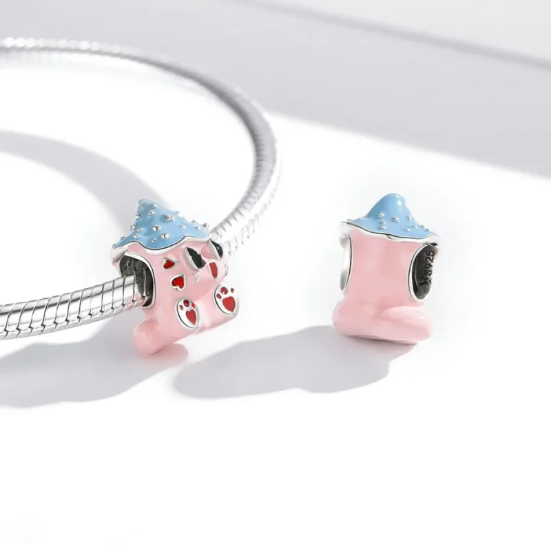 (bilde for) Pandora Style Cute Cat Doll Charm - SCC1939 - Vis 3