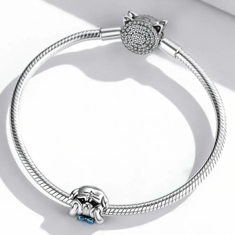 (bilde for) Pandora Style Cute Dog Fight Charm - SCC2009 - Vis 3