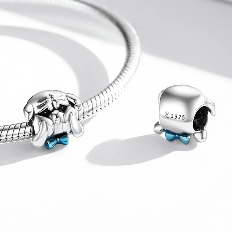 (bilde for) Pandora Style Cute Dog Fight Charm - SCC2009 - Vis 4