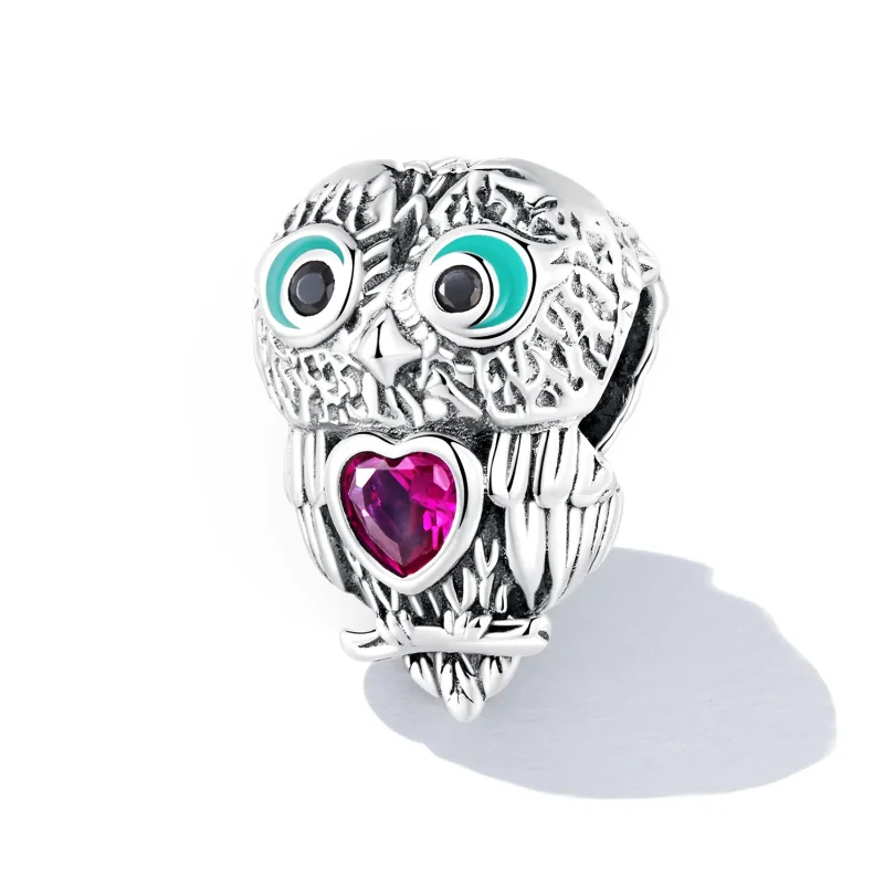 (bilde for) Pandora Style Cute Owl Charm - SCC2253 - Vis 2