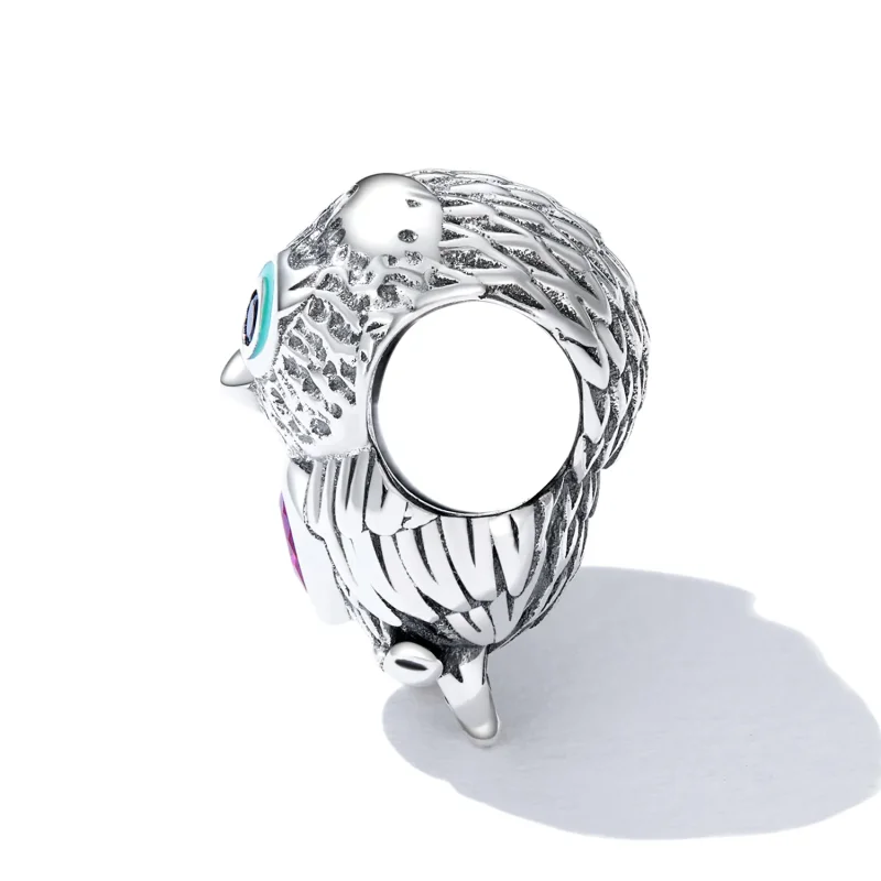 (bilde for) Pandora Style Cute Owl Charm - SCC2253 - Vis 3