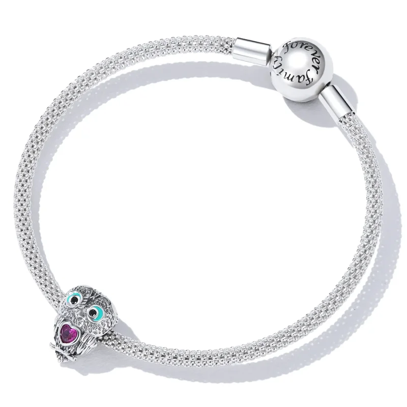 (bilde for) Pandora Style Cute Owl Charm - SCC2253 - Vis 5