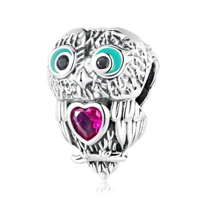 (bilde for) Pandora Style Cute Owl Charm - SCC2253