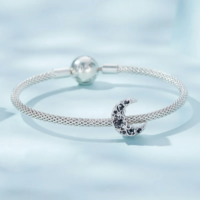 (bilde for) Pandora Style Dark Night Moon Charm - SCC2370 - Vis 4