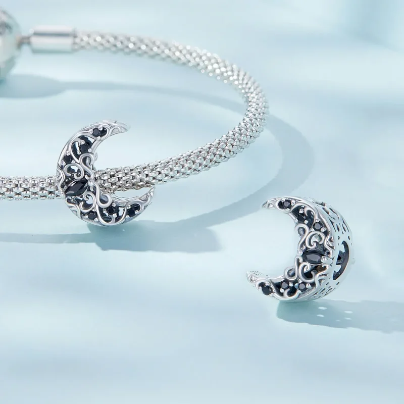 (bilde for) Pandora Style Dark Night Moon Charm - SCC2370 - Vis 5