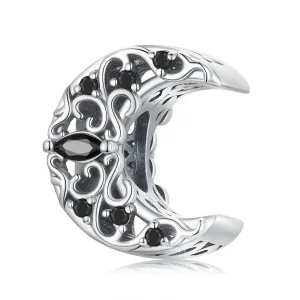 (bilde for) Pandora Style Dark Night Moon Charm - SCC2370