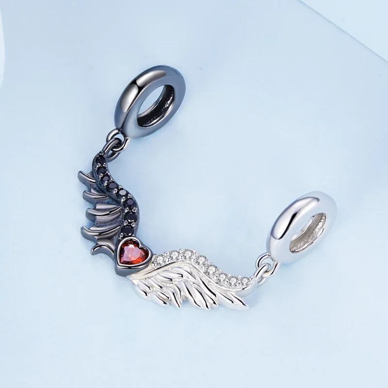 (bilde for) Pandora Style Devils and Angels Charm - BSC693 - Vis 2