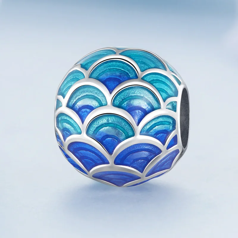 (bilde for) Pandora Style Dragon Scales Charm - BSC683 - Vis 2