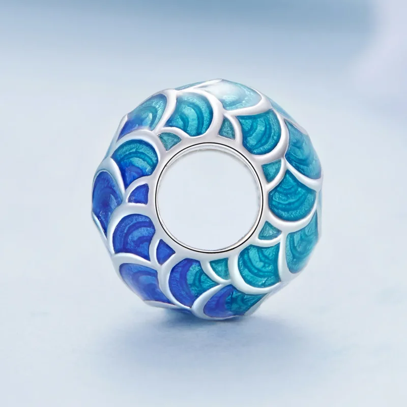 (bilde for) Pandora Style Dragon Scales Charm - BSC683 - Vis 3