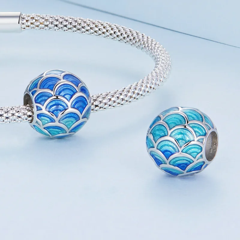 (bilde for) Pandora Style Dragon Scales Charm - BSC683 - Vis 4