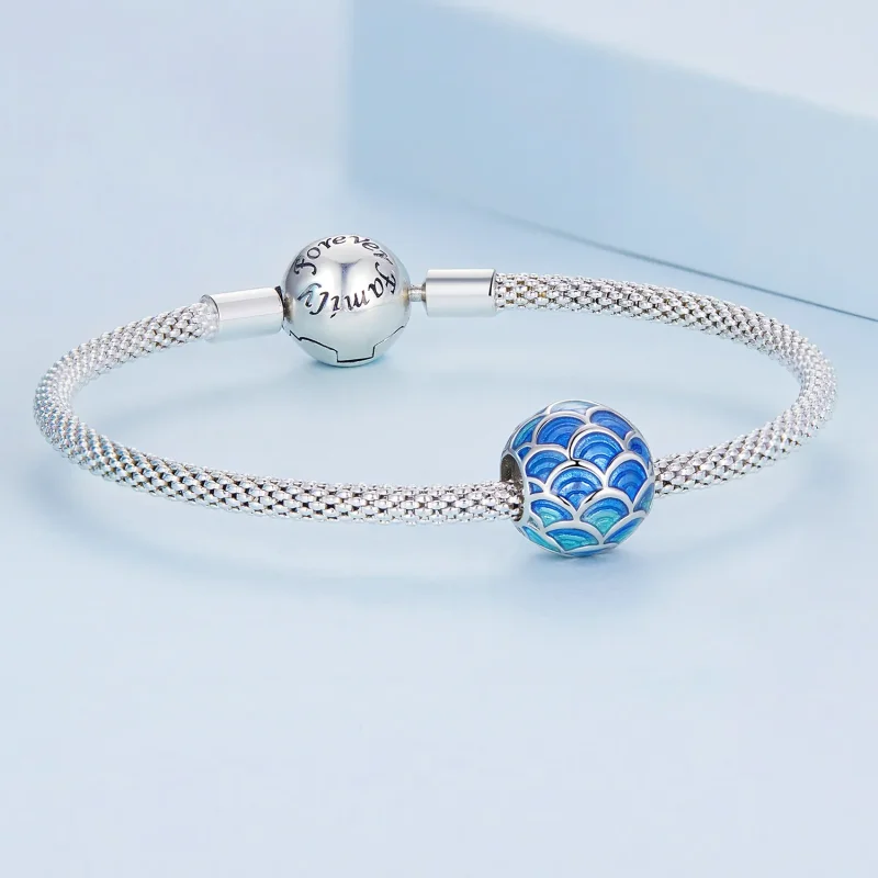 (bilde for) Pandora Style Dragon Scales Charm - BSC683 - Vis 5