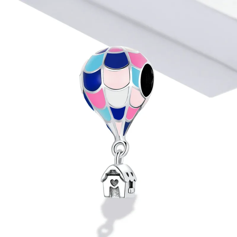 (bilde for) Pandora Style Dream Hot Air Balloon Charm - BSC545 - Vis 2