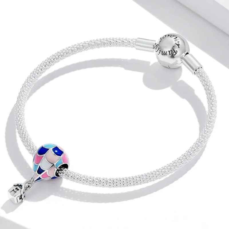 (bilde for) Pandora Style Dream Hot Air Balloon Charm - BSC545 - Vis 3