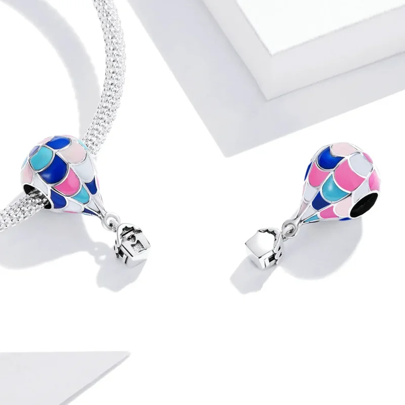 (bilde for) Pandora Style Dream Hot Air Balloon Charm - BSC545 - Vis 4