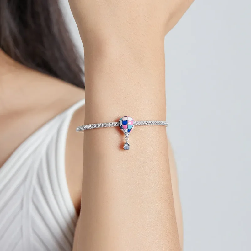 (bilde for) Pandora Style Dream Hot Air Balloon Charm - BSC545 - Vis 5