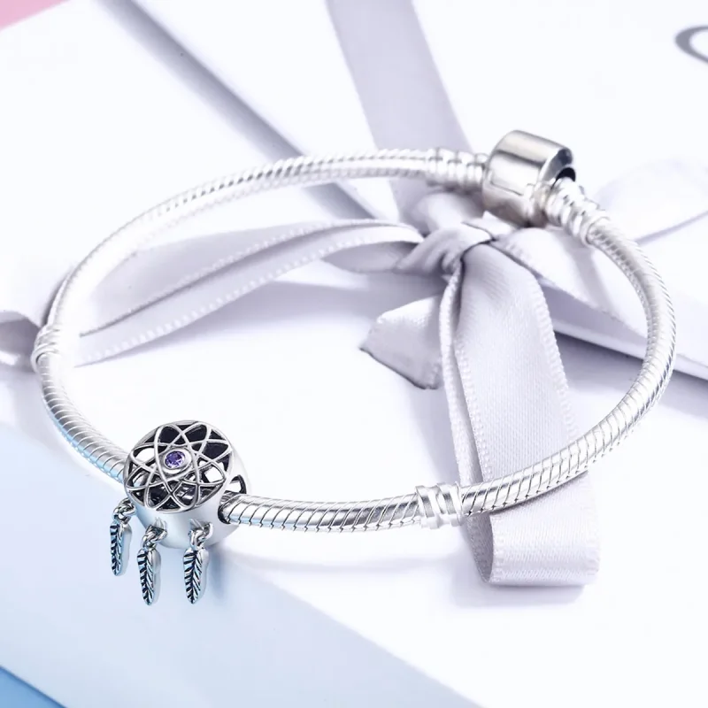 (bilde for) Pandora Style Dreamcatcher Charm - SCC330 - Vis 4