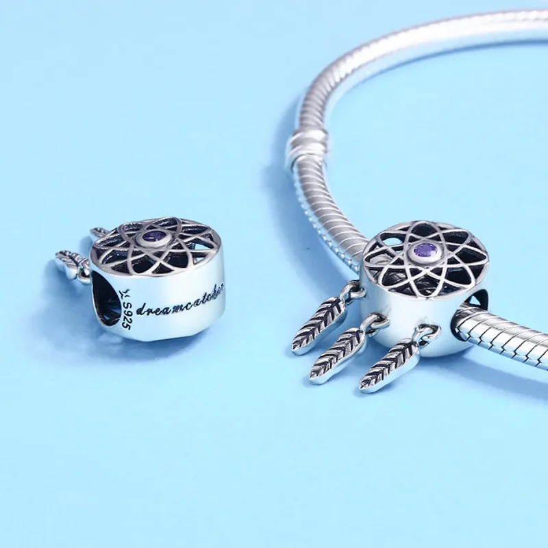 (bilde for) Pandora Style Dreamcatcher Charm - SCC330 - Vis 5