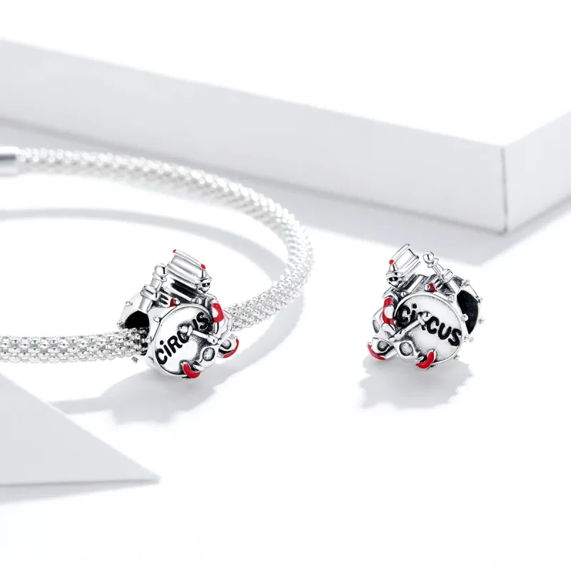 (bilde for) Pandora Style Drum Clown Charm - SCC1658 - Vis 4