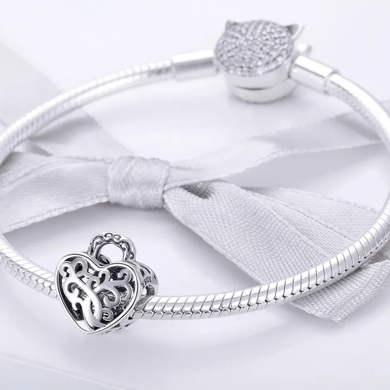 (bilde for) Pandora Style Eternal Lock Charm - SCC726 - Vis 3