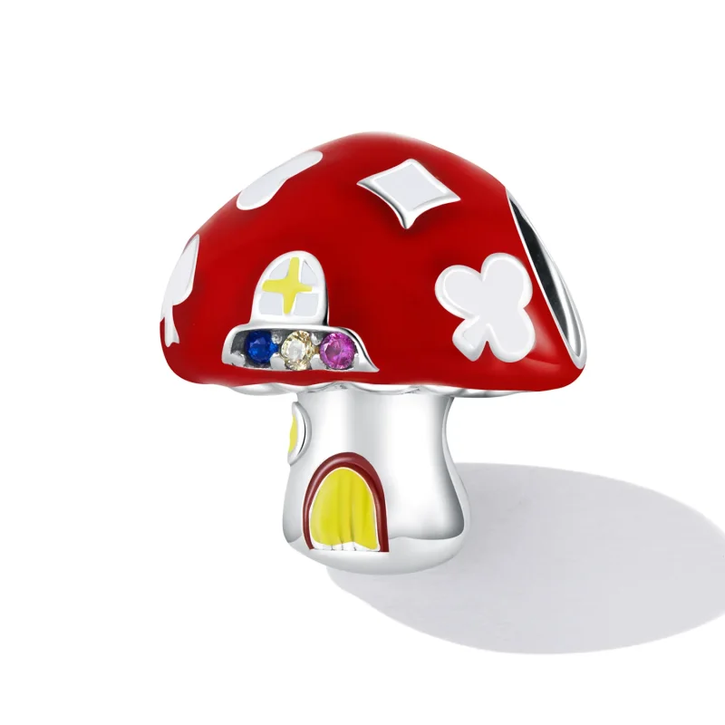(bilde for) Pandora Style Exquisite Mushroom House Charm - SCC2246 - Vis 2