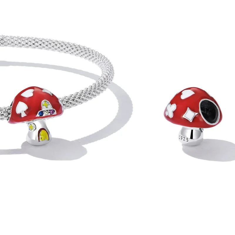 (bilde for) Pandora Style Exquisite Mushroom House Charm - SCC2246 - Vis 4