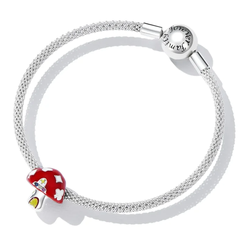 (bilde for) Pandora Style Exquisite Mushroom House Charm - SCC2246 - Vis 5