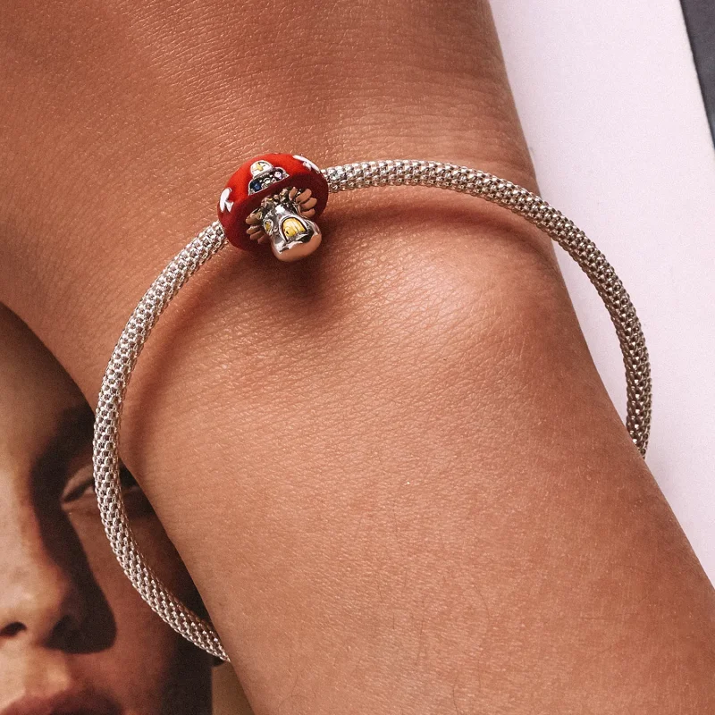 (bilde for) Pandora Style Exquisite Mushroom House Charm - SCC2246 - Vis 6