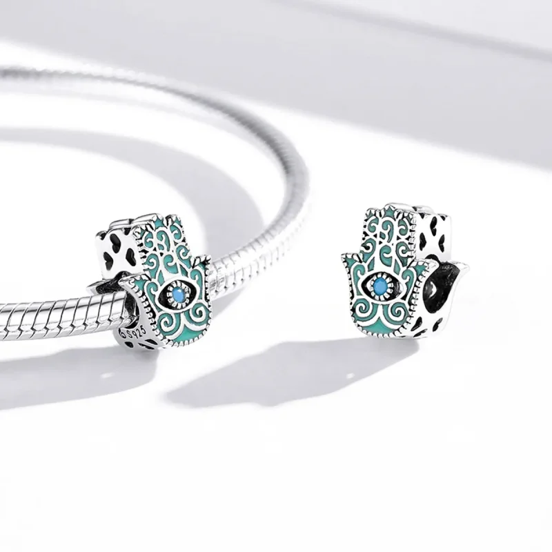 (bilde for) Pandora Style Eye of Fatima Charm - BSC510 - Vis 3