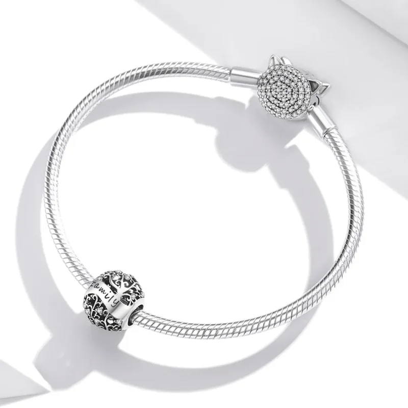 (bilde for) Pandora Style Family Tree Charm - BSC489 - Vis 3