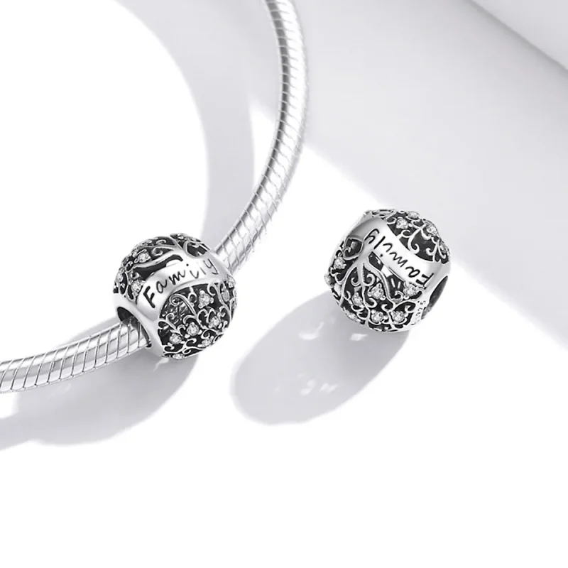 (bilde for) Pandora Style Family Tree Charm - BSC489 - Vis 4