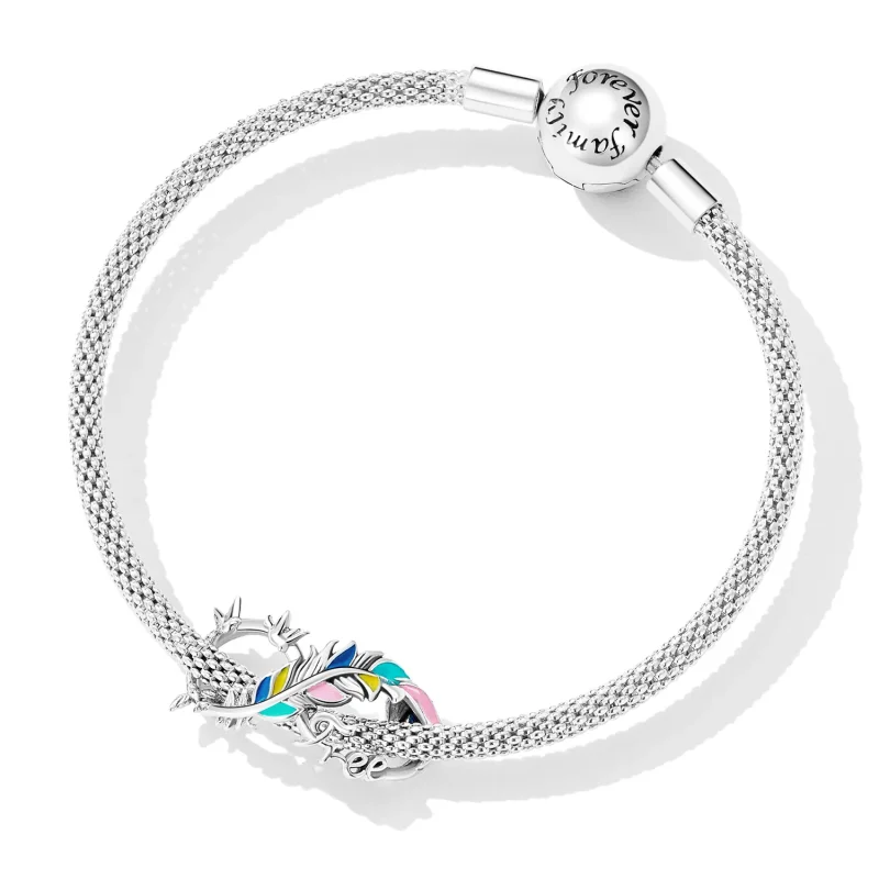 (bilde for) Pandora Style Feather Infinity Symbol Charm - SCC2322 - Vis 5