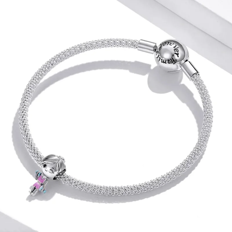 (bilde for) Pandora Style Fitness Girl Charm - BSC488 - Vis 3