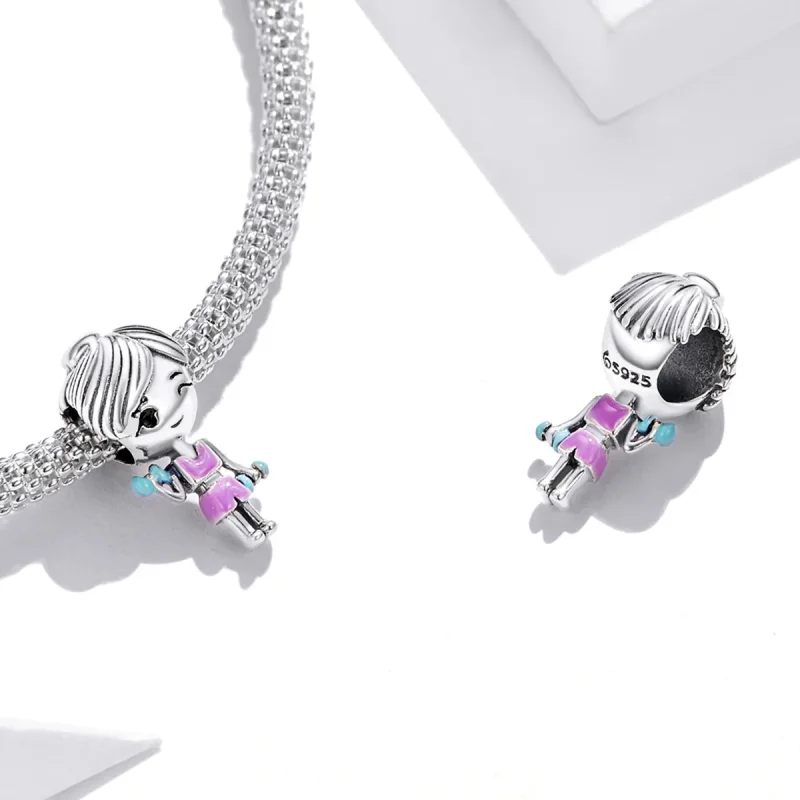 (bilde for) Pandora Style Fitness Girl Charm - BSC488 - Vis 4