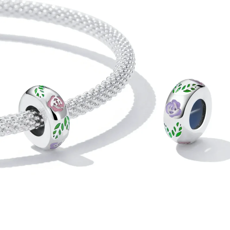 (bilde for) Pandora Style Flower Doodle Charm - BSC596 - Vis 4