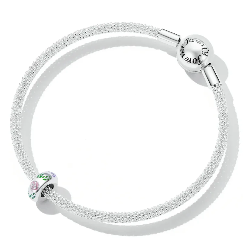 (bilde for) Pandora Style Flower Doodle Charm - BSC596 - Vis 5