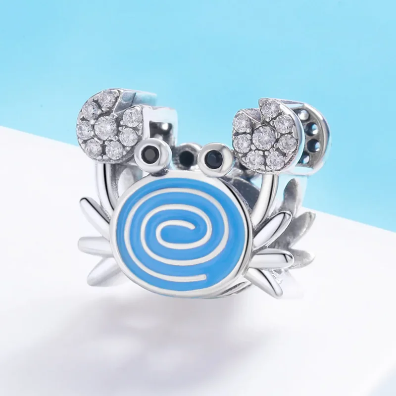 (bilde for) Pandora Style Funny Crab Charm - SCC682 - Vis 3