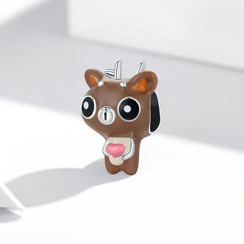 (bilde for) Pandora Style Funny Deer Charm - SCC1934 - Vis 2