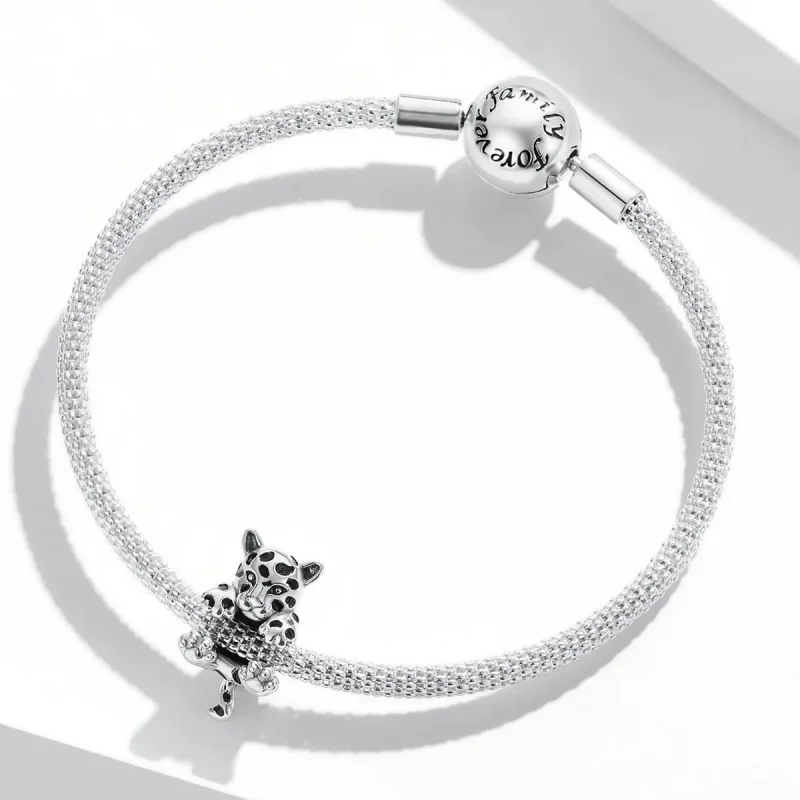 (bilde for) Pandora Style Funny Little Cheetah Charm - BSC556 - Vis 3