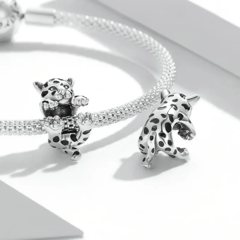 (bilde for) Pandora Style Funny Little Cheetah Charm - BSC556 - Vis 4