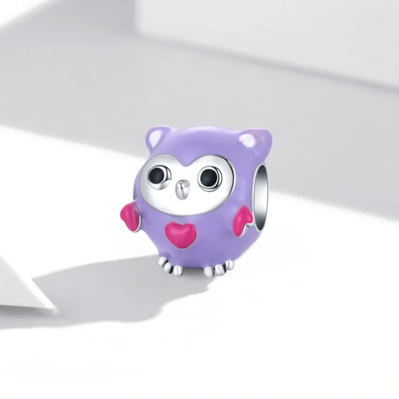 (bilde for) Pandora Style Funny Owl Charm - SCC1932 - Vis 2
