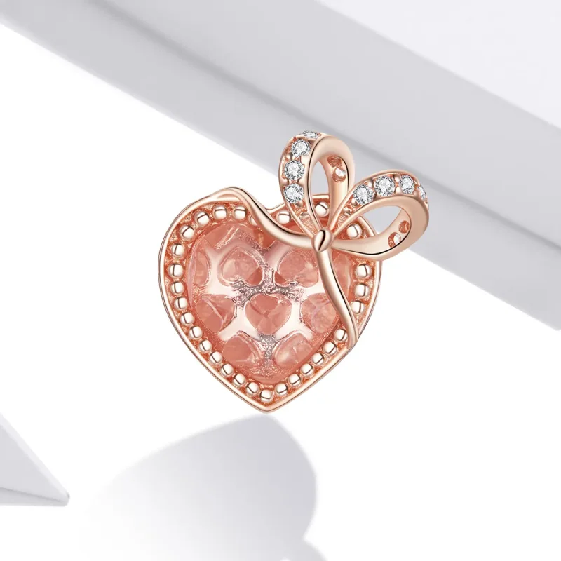 (bilde for) Pandora Style Gift of Love Charm - BSC398 - Vis 2