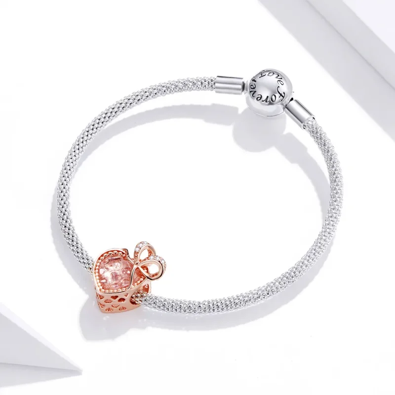 (bilde for) Pandora Style Gift of Love Charm - BSC398 - Vis 3