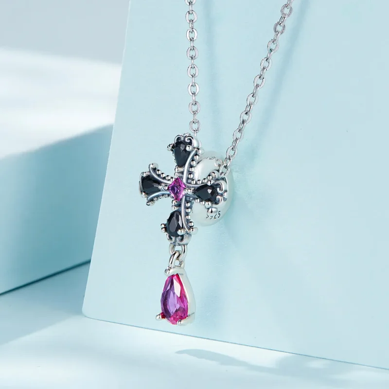 (bilde for) Pandora Style Gothic Cross Spacer Charm - SCC2381 - Vis 2