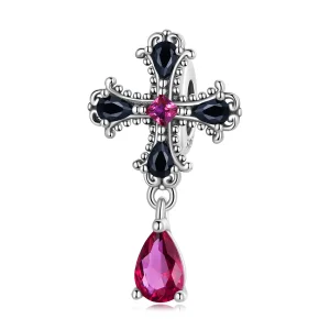 (bilde for) Pandora Style Gothic Cross Spacer Charm - SCC2381