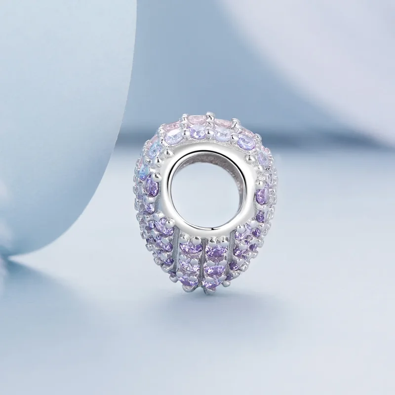 (bilde for) Pandora Style Gradient Heart Charm - BSC624 - Vis 3