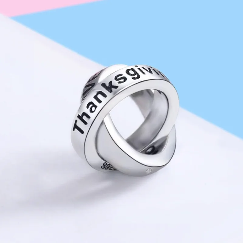 (bilde for) Pandora Style Grateful to You Charm - SCC227 - Vis 3