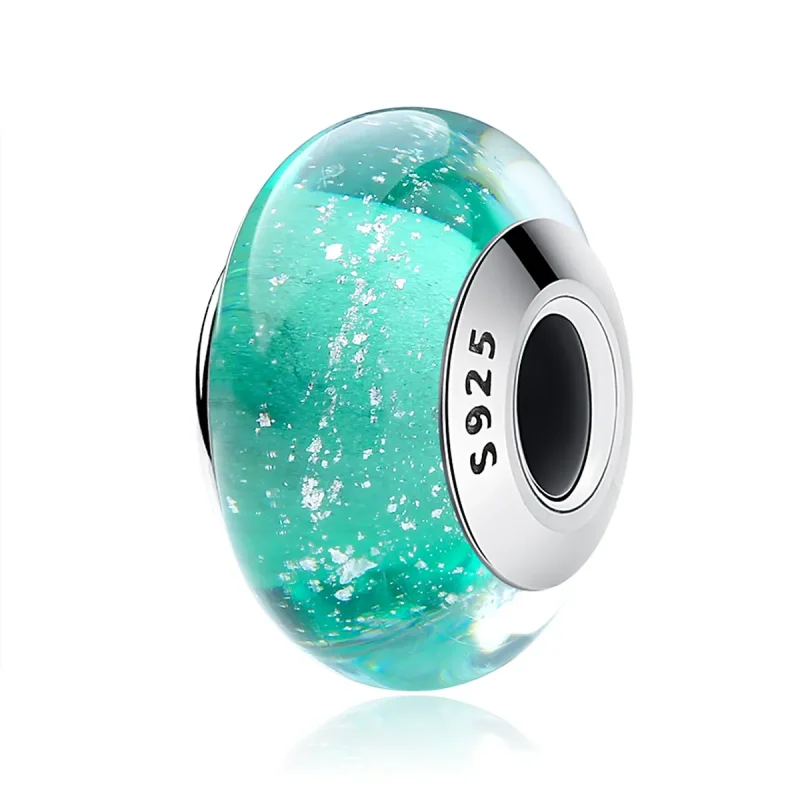 (bilde for) Pandora Style Grønn Murano Glass Charm - SCZ021 - Vis 2