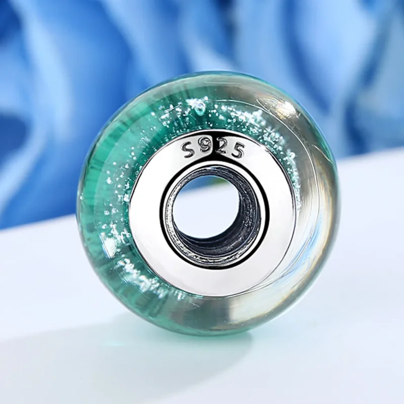 (bilde for) Pandora Style Grønn Murano Glass Charm - SCZ021 - Vis 4